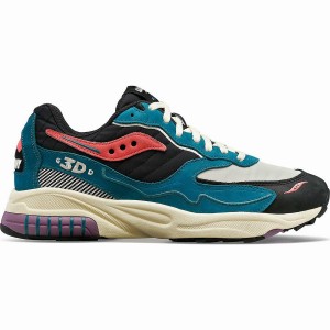 Saucony 3D Grid Hurricane Midnight Swimming Joggesko Dame Grønn Svarte | S85412-E91