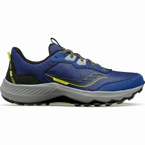 Saucony Aura TR Brede Trail Løpesko Herre Indigo Svarte | S75628-S09