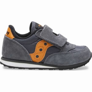 Saucony Baby Jazz Hook & Loop Joggesko Barn Grå Oransje | S10934-R24