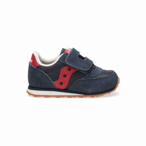 Saucony Baby Jazz Hook & Loop Joggesko Barn Marineblå Rød | S48695-P94