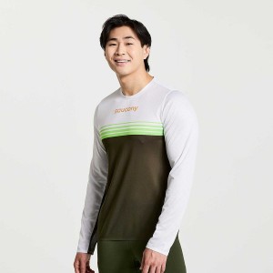 Saucony Elite Long Sleeve T-skjorte Herre Umbra | S02786-P30