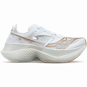 Saucony Endorphin Elite Løpesko Herre Hvite Gull | S12397-K42