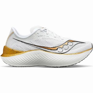 Saucony Endorphin Pro 3 Løpesko Dame Hvite Gull | S31874-W93