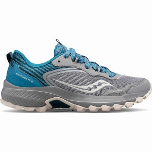 Saucony Excursion TR15 Trail Løpesko Dame Grå Blå | S47283-G07