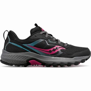 Saucony Excursion TR16 Brede Trail Løpesko Dame Svarte Fuchsia | S37218-Y36