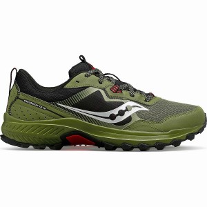 Saucony Excursion TR16 Brede Trail Løpesko Herre Khaki Svarte | S16382-E65