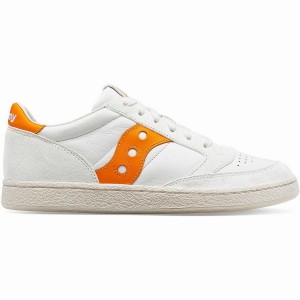 Saucony Jazz Court Premium Joggesko Herre Hvite Oransje | S26501-R95