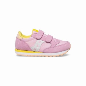 Saucony Jazz Double Hook & Loop Joggesko Barn Rosa Gul Korall | S06952-A20