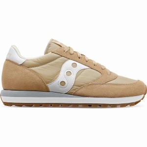 Saucony Jazz Original Joggesko Dame Beige Hvite | S80273-U59