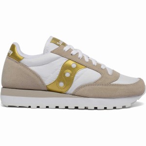 Saucony Jazz Original Joggesko Dame Hvite Gull | S93841-P24