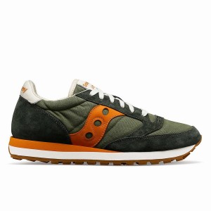 Saucony Jazz Original Stonewash Joggesko Herre Olivengrønne Oransje | S95648-R92