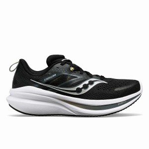 Saucony Omni 22 Brede Løpesko Dame Svarte Hvite | S03476-Q49