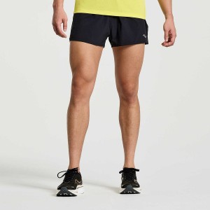 Saucony Outpace 2.5" Split Shorts Herre Svarte | S92513-V40