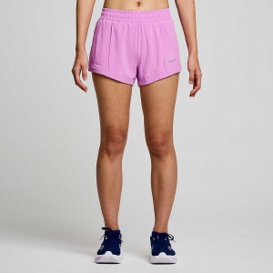 Saucony Outpace 3" Shorts Dame Lilla | S97184-X60