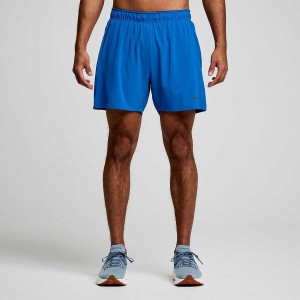 Saucony Outpace 5" Shorts Herre Blå | S19548-S45