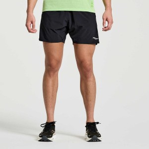 Saucony Outpace 5" Shorts Herre Svarte | S87103-M17