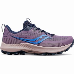 Saucony Peregrine 13 Trail Løpesko Dame Lilla Marineblå | S50192-J85