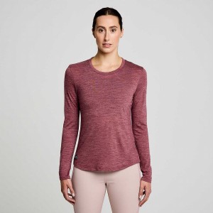 Saucony Peregrine Merino Long Sleeve T-skjorte Dame Rød | S73401-A17