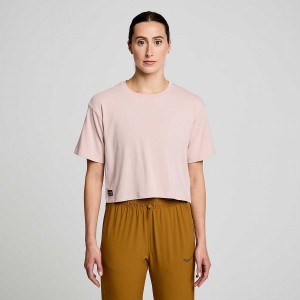 Saucony Recovery Boxy Tee T-skjorte Dame Smoke Graphic | S98512-R13