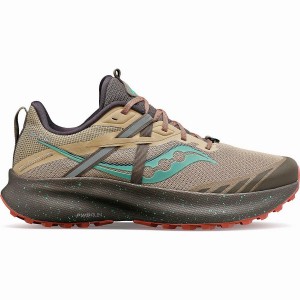 Saucony Ride 15 TR Trail Løpesko Dame Brune Turkis | S58347-D18