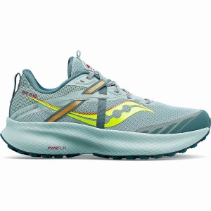 Saucony Ride 15 TR Trail Løpesko Dame Turkis Gul | S06812-G45