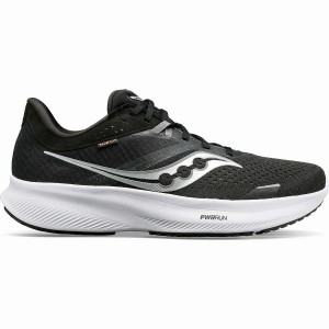 Saucony Ride 16 Brede Løpesko Dame Svarte Hvite | S81453-F07