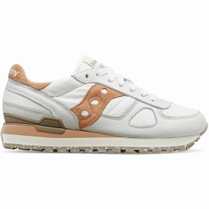 Saucony Shadow Original Joggesko Dame Hvite Brune | S32986-J59