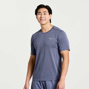 Saucony Stopwatch Kort Sleeve T-skjorte Herre Blå | S74309-E13