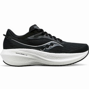 Saucony Triumph 21 Brede Løpesko Dame Svarte Hvite | S21076-F70