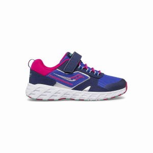 Saucony Vind Shield 2.0 A/C Sneaker Løpesko Barn Blå Rosa | S02137-U57