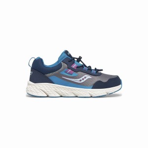 Saucony Vind Shield 3.0 Sneaker Løpesko Barn Marineblå Grå | S19023-B18