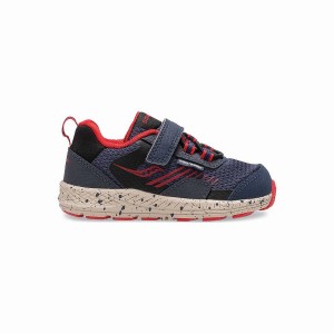 Saucony Vind Shield A/C Jr. Sneaker Løpesko Barn Marineblå Rød | S37064-S08