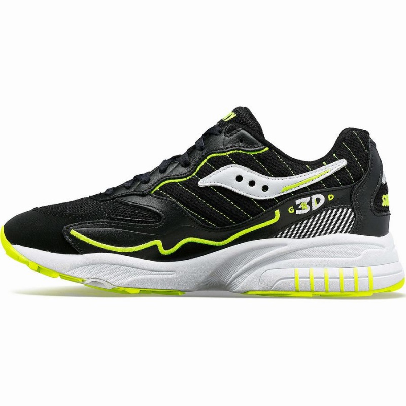 Saucony 3D Grid Hurricane Joggesko Dame Svarte Hvite | S06914-G90