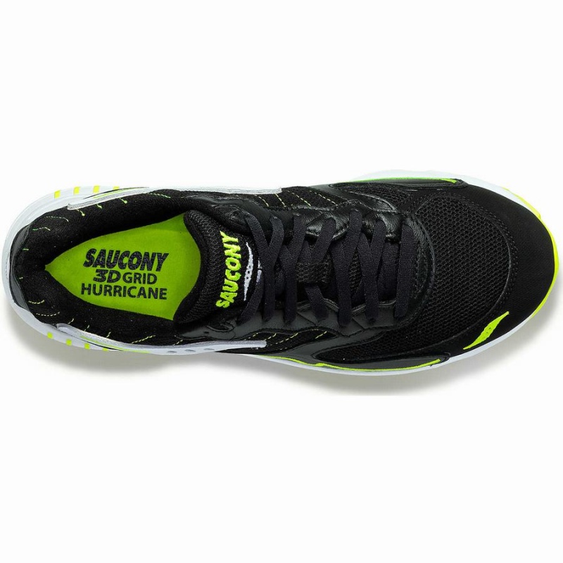 Saucony 3D Grid Hurricane Joggesko Dame Svarte Hvite | S06914-G90