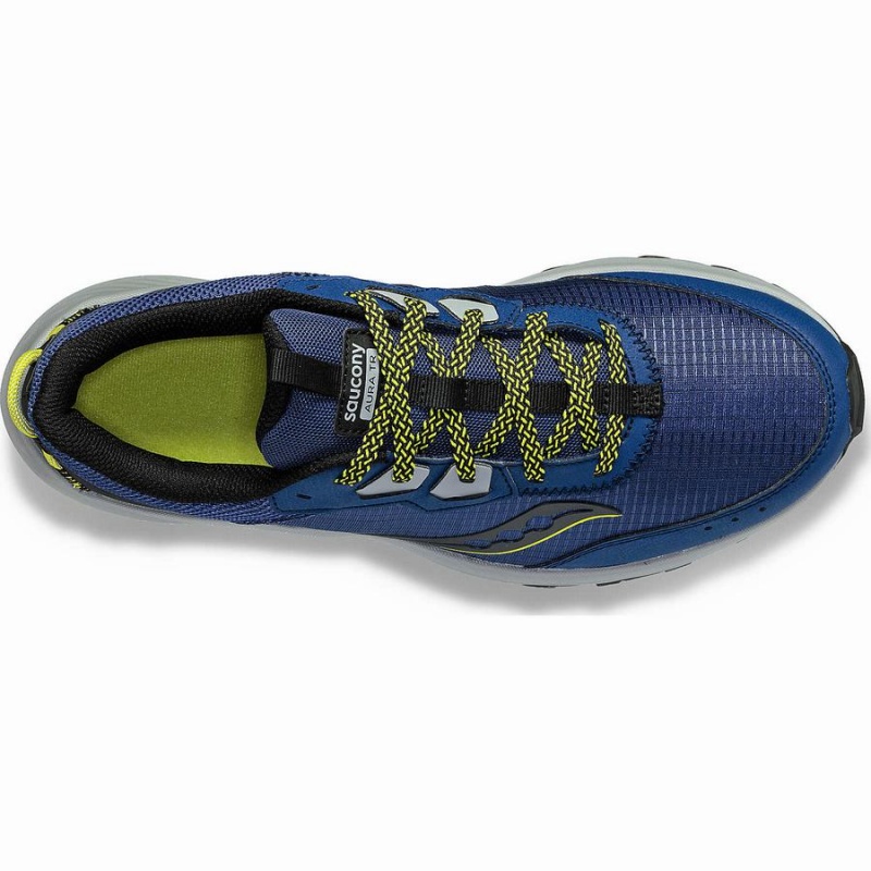 Saucony Aura TR Brede Løpesko Herre Indigo Svarte | S75906-Q64