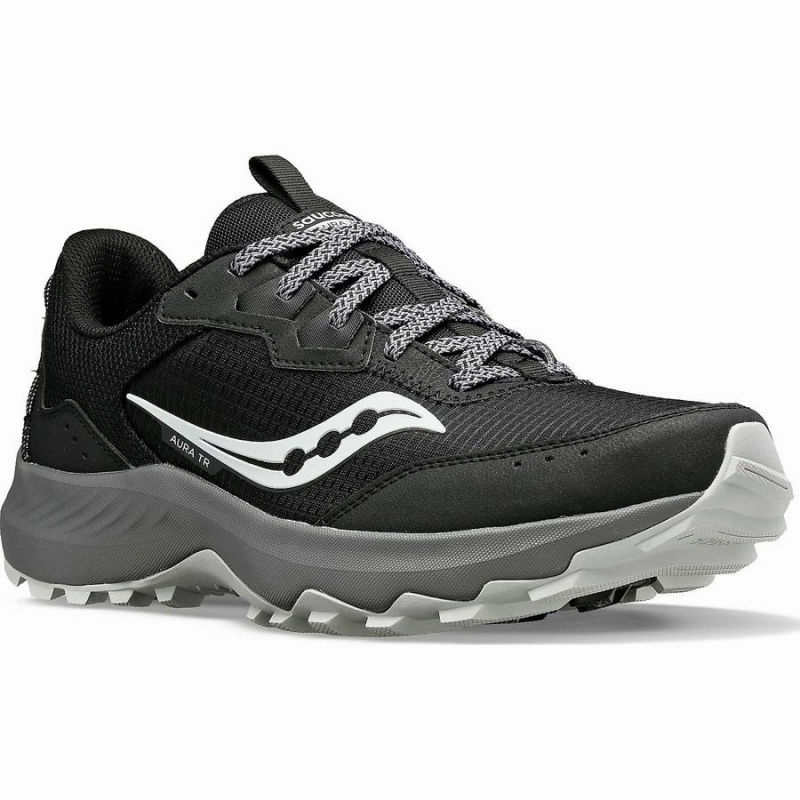 Saucony Aura TR Brede Løpesko Herre Svarte Grå | S28564-E64