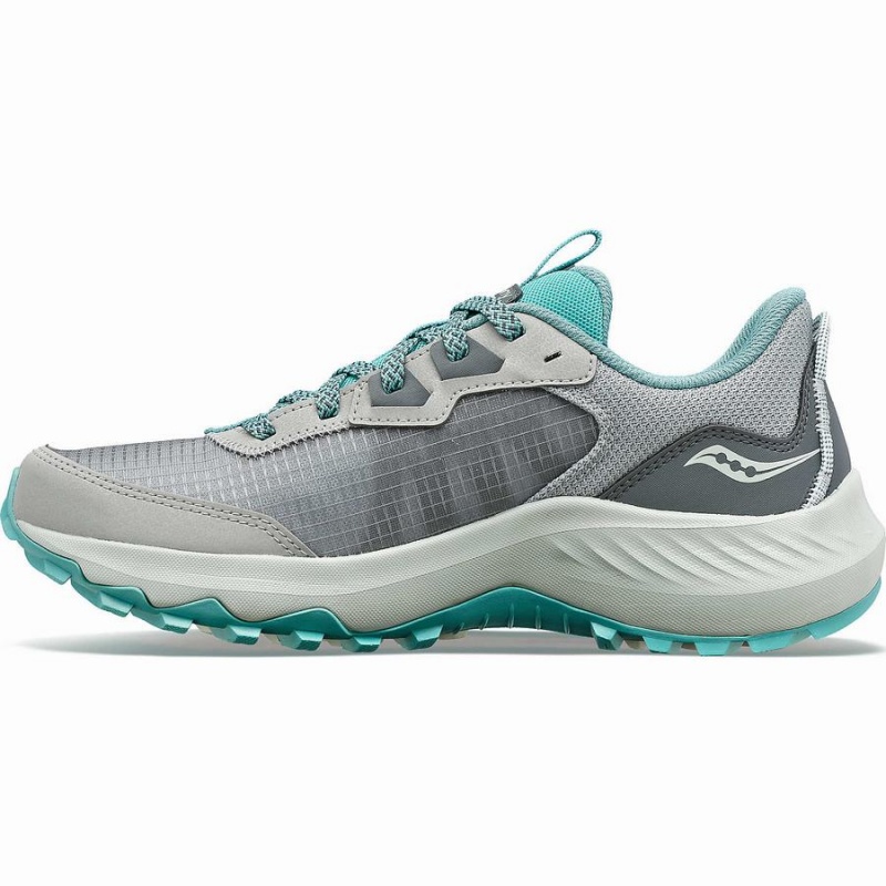 Saucony Aura TR Brede Trail Løpesko Dame Grå Turkis | S68127-R75