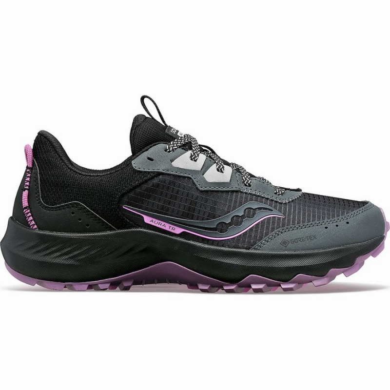 Saucony Aura TR GTX Løpesko Dame Grå Svarte | S58692-P94