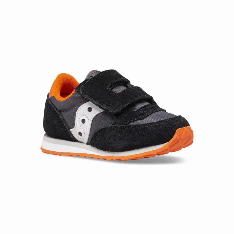 Saucony Baby Jazz Hook & Loop Joggesko Barn Svarte Grå Oransje | S82641-F80