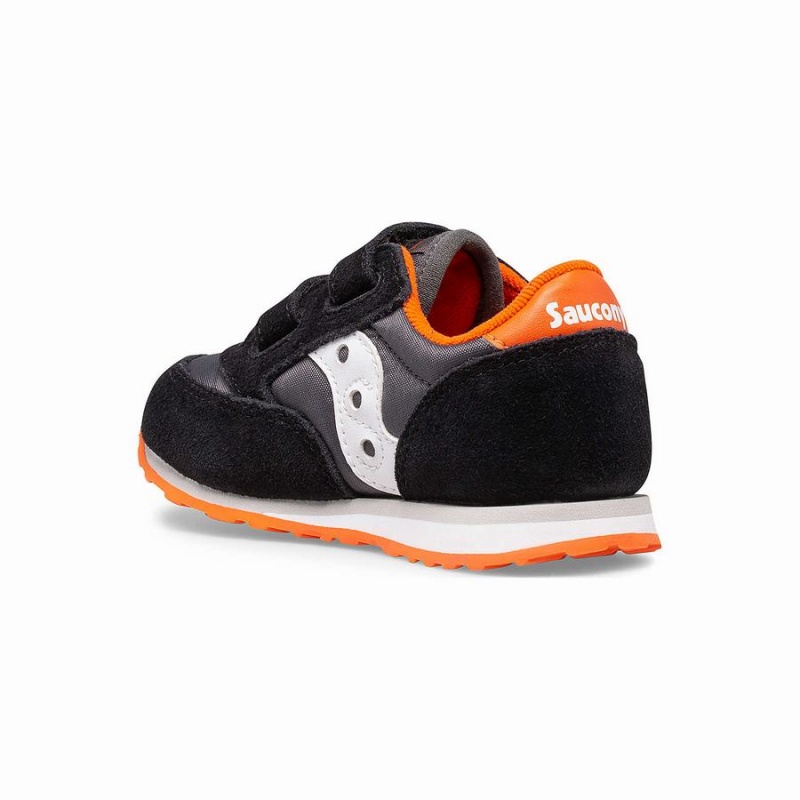 Saucony Baby Jazz Hook & Loop Joggesko Barn Svarte Grå Oransje | S82641-F80