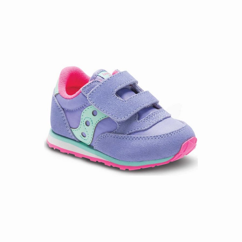 Saucony Baby Jazz Hook & Loop Joggesko Barn Lilla | S56980-Q57