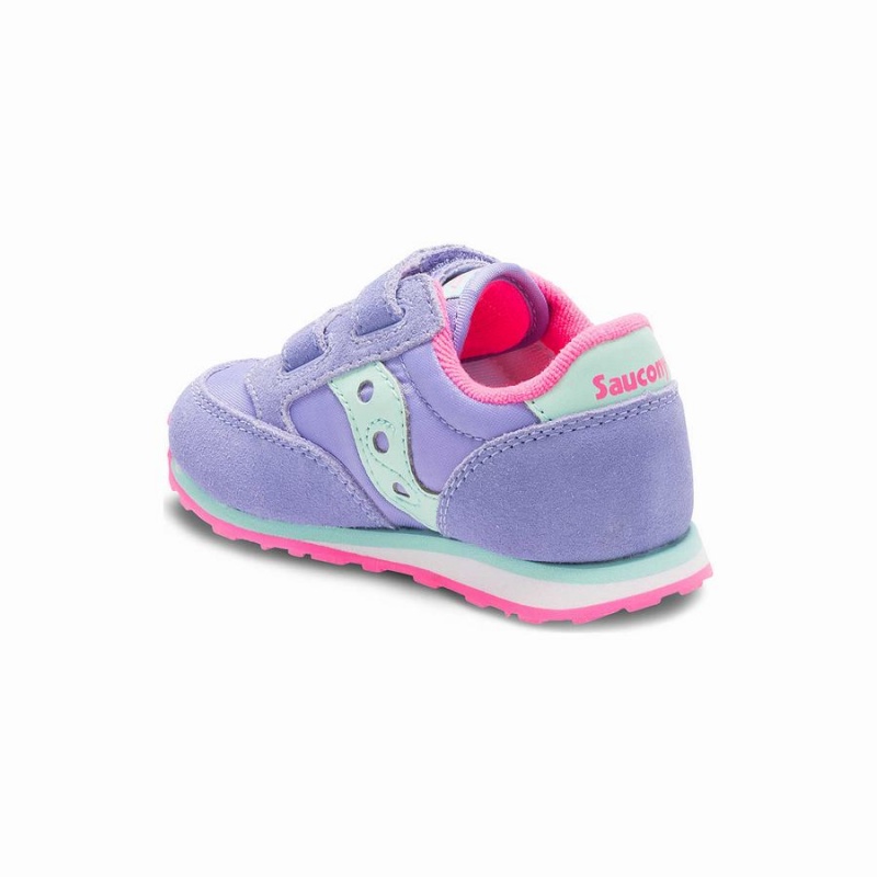 Saucony Baby Jazz Hook & Loop Joggesko Barn Lilla | S56980-Q57