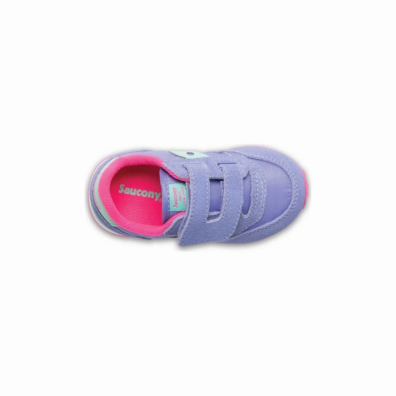 Saucony Baby Jazz Hook & Loop Joggesko Barn Lilla | S56980-Q57