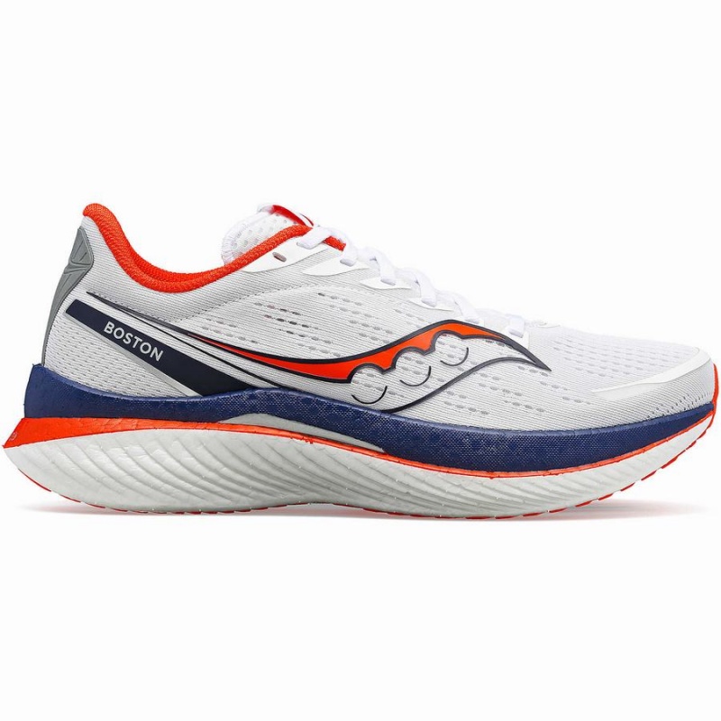 Saucony Boston Endorphin Speed 3 Løpesko Herre Hvite Marineblå | S38561-A76