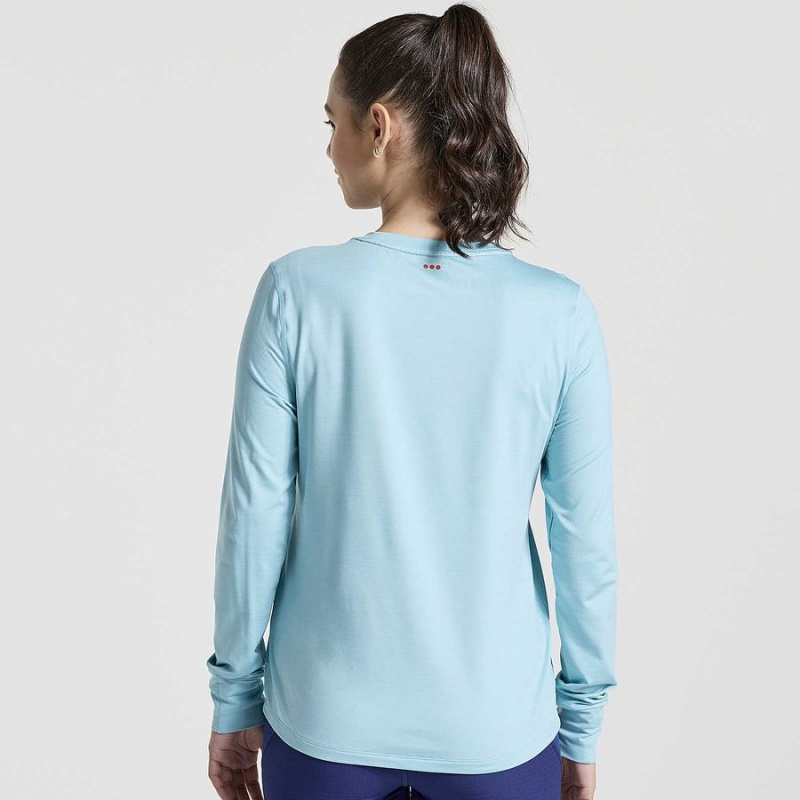 Saucony Boulder Baselayer Topper Dame Blå | S23870-B78