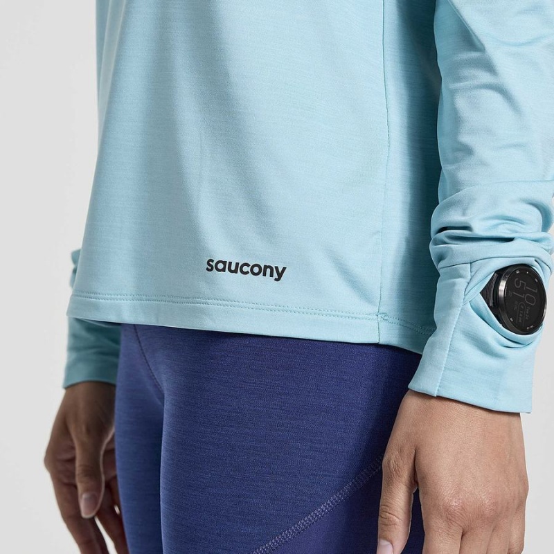 Saucony Boulder Baselayer Topper Dame Blå | S23870-B78