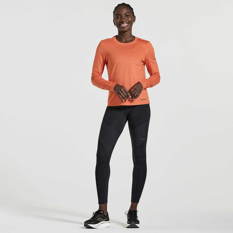 Saucony Boulder Baselayer Topper Dame Oransje | S48175-N93