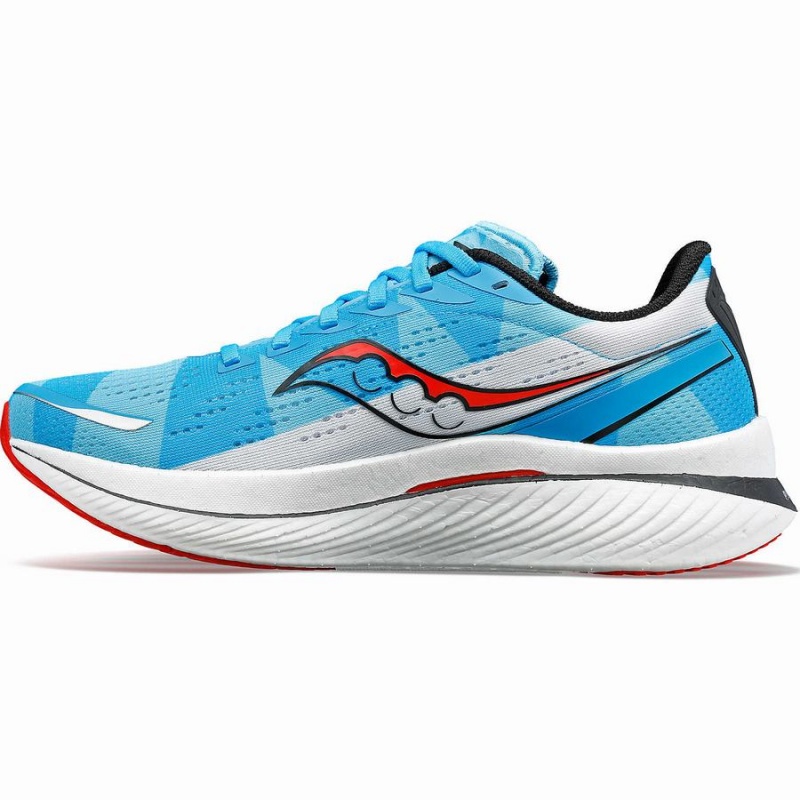 Saucony Chicago Endorphin Speed 3 Løpesko Dame Blå Hvite Rød | S98145-Z06