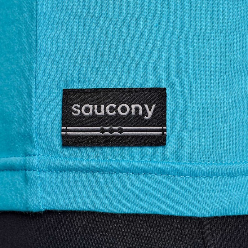 Saucony Chicago Rested T-skjorte Dame Blå | S18460-V07