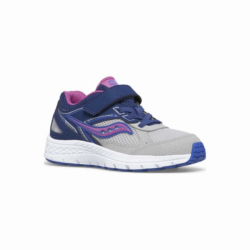 Saucony Cohesion 14 A/C Sneaker Løpesko Barn Marineblå Grå Lilla | S49278-Y12